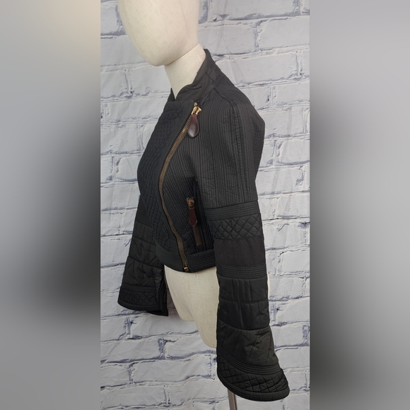 Burberry  Women's Jacket Coat Brown Quilted vintage 90s Y2K Italy 40 EU / 6 US - Picture 3 of 16